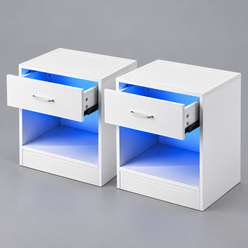 2x Nightstand Set