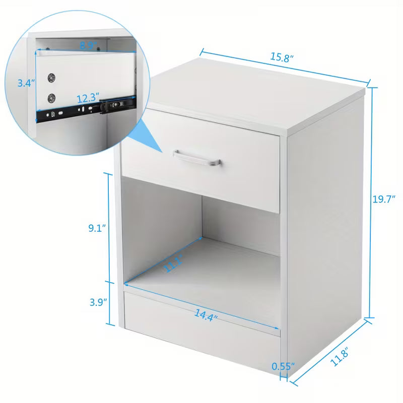 2x Nightstand Set