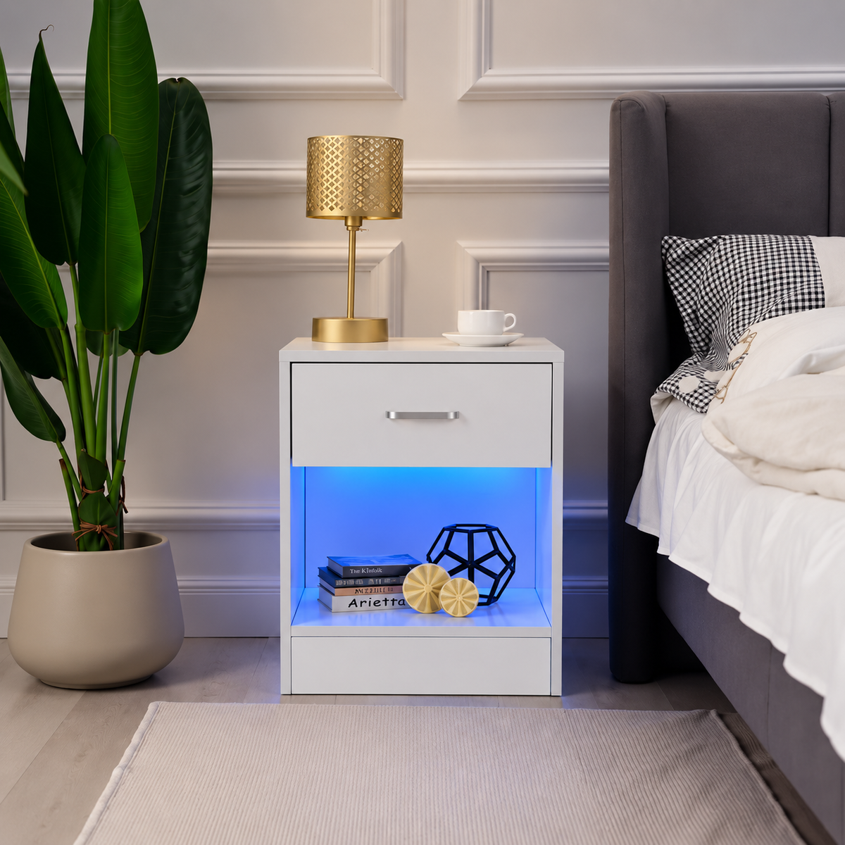 2x Nightstand Set