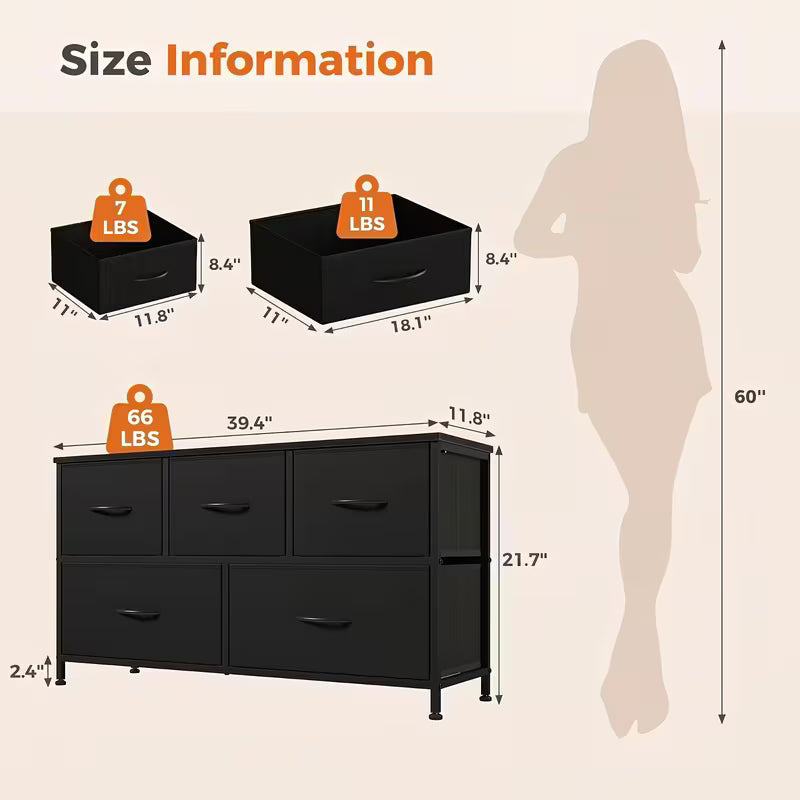 Five Drawer Dresser