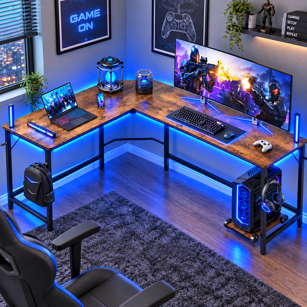 L Shaped Gaming Desk