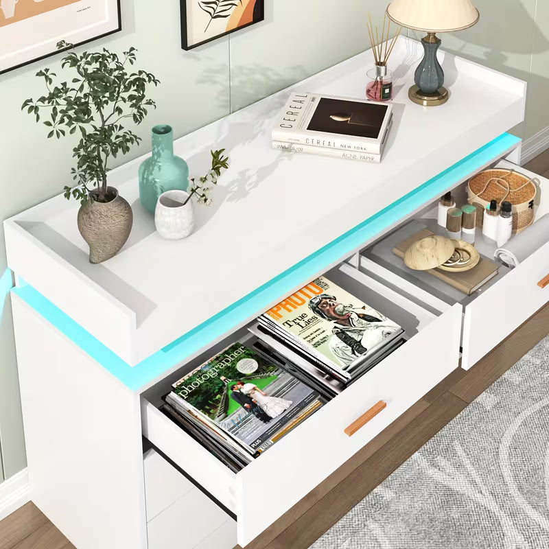LED 6 Drawer Dresser