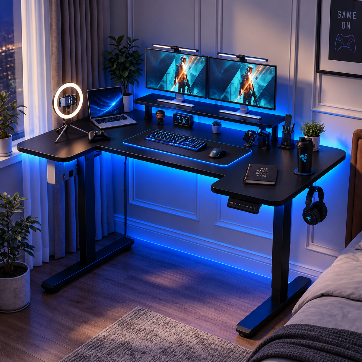 Electric Adjustable Gaming Desk